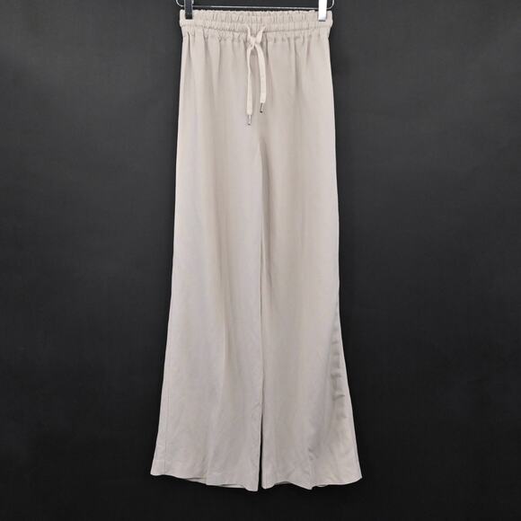 Barbara Alvisi Collection Pants - BARBARA ALVISI Womens Wide‎ Leg Pants Size XS Linen Drawstring Minimalist Italy